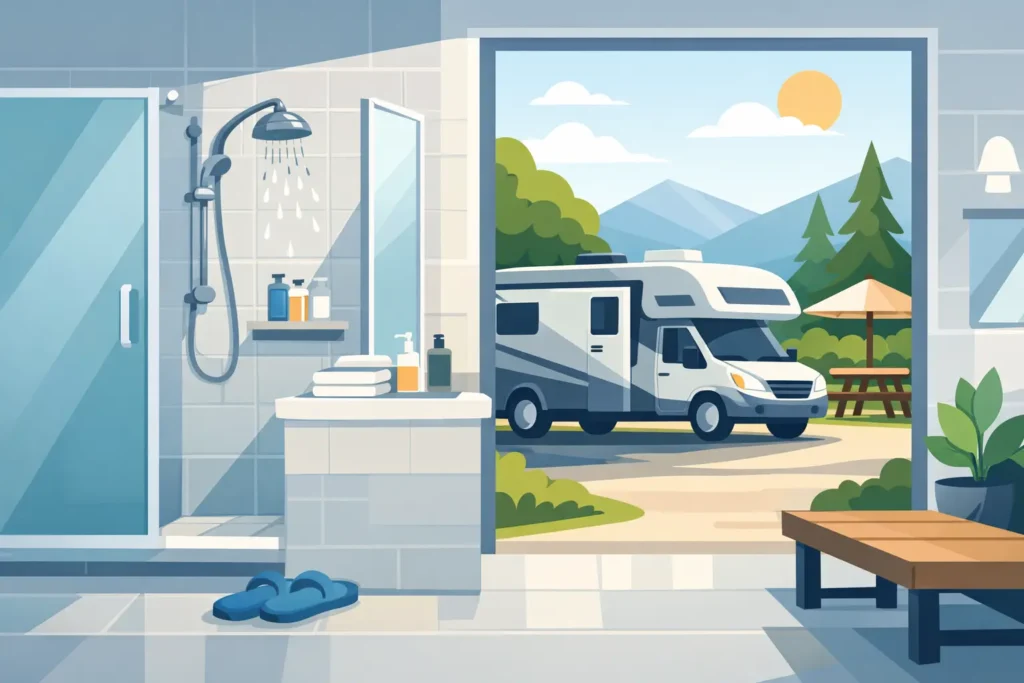 What Makes an RV Park With Clean Showers?